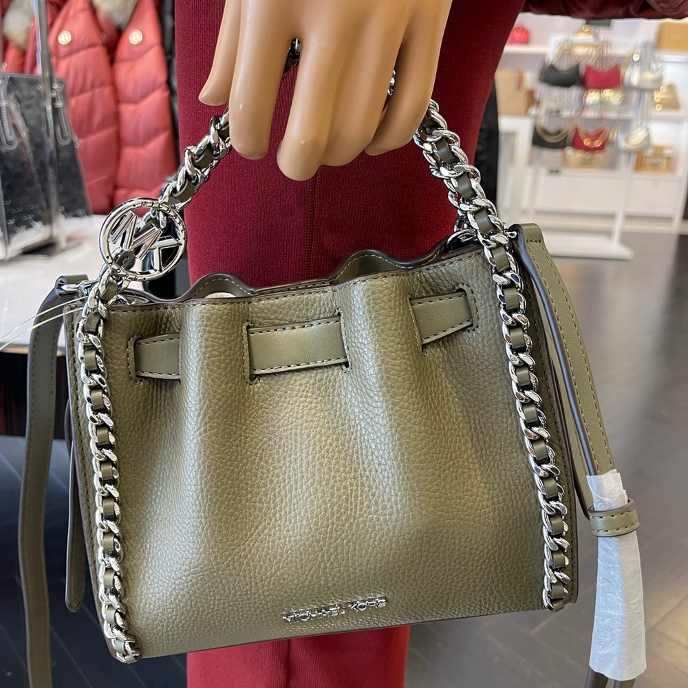MICHAEL KORS Mina Small Chain Convertible Crossbody XBody Bag
Olive Belted Chain - Picture 8 of 16